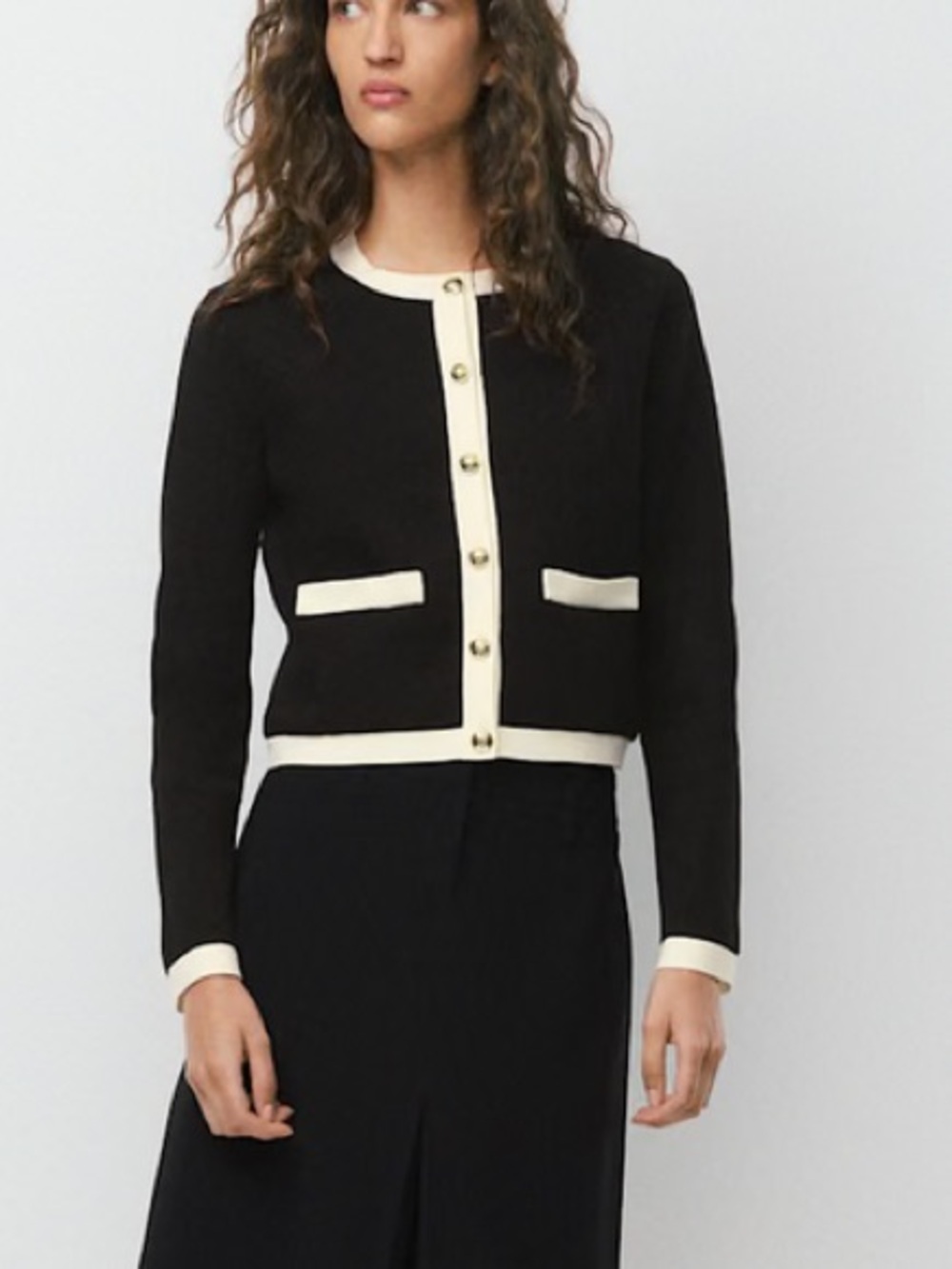 Aritzia Babaton Approach Cardigan Black and Birch